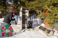 Акция по очистке памятника воинам, погибшим в Афганистане (февраль 2019)